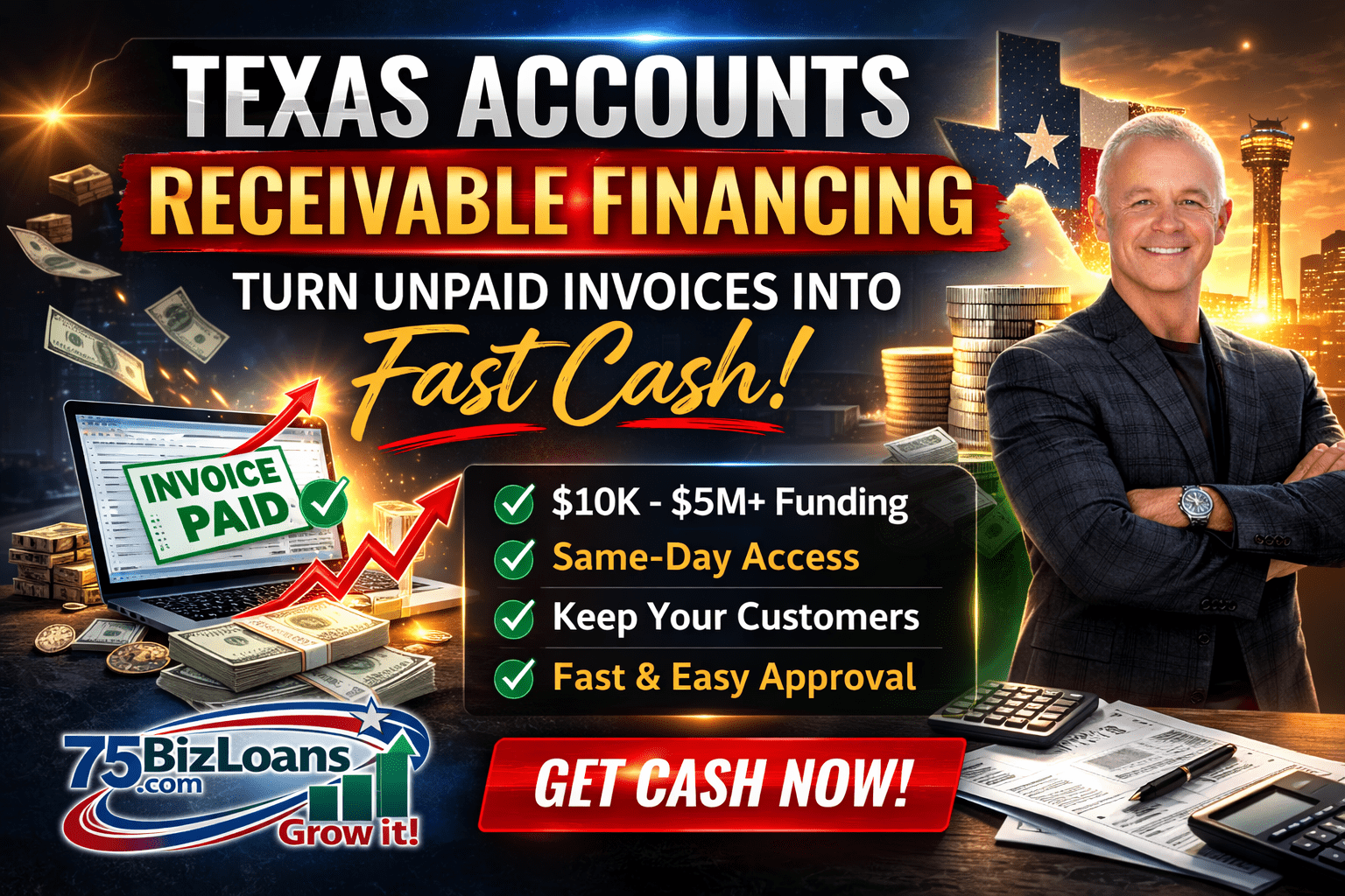Texas contractor using accounts receivable financing to turn unpaid invoices into working capital