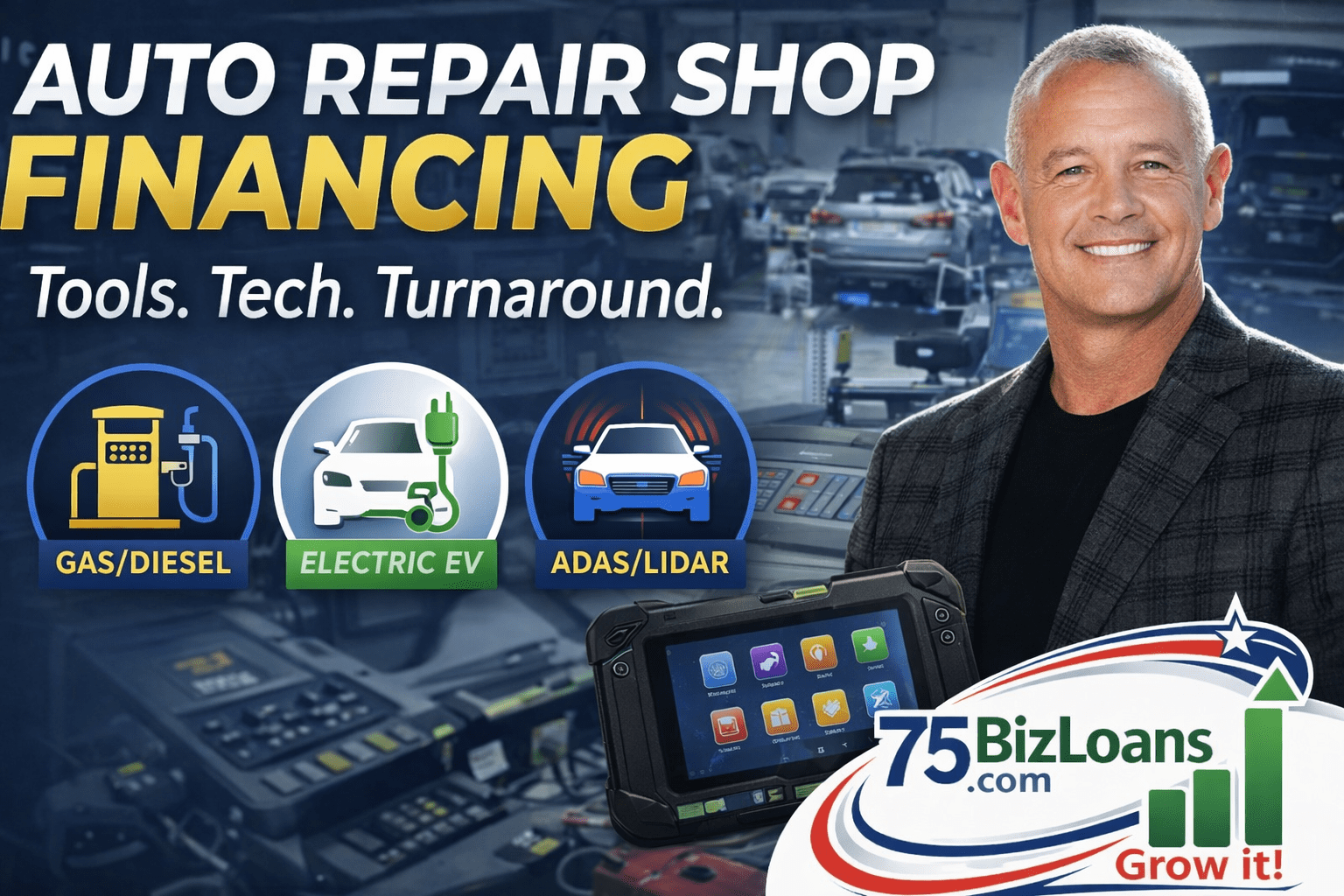 Automotive Repair Shop Financing for lifts, diagnostic equipment and auto shop expansion