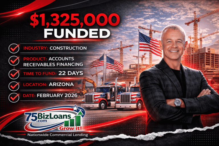 $1,325,000 Construction Company Loan Approved | Fast Contractor Financing Nationwide 4 H - February 2026 - $1.325m funded.