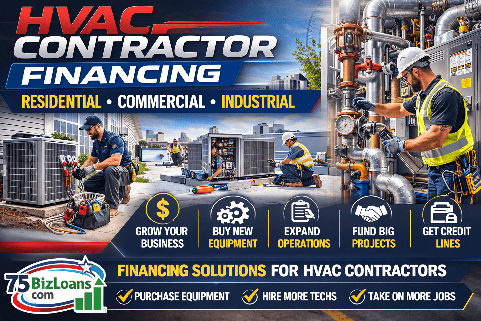 HVAC contractor financing for equipment trucks payroll and HVAC business expansion