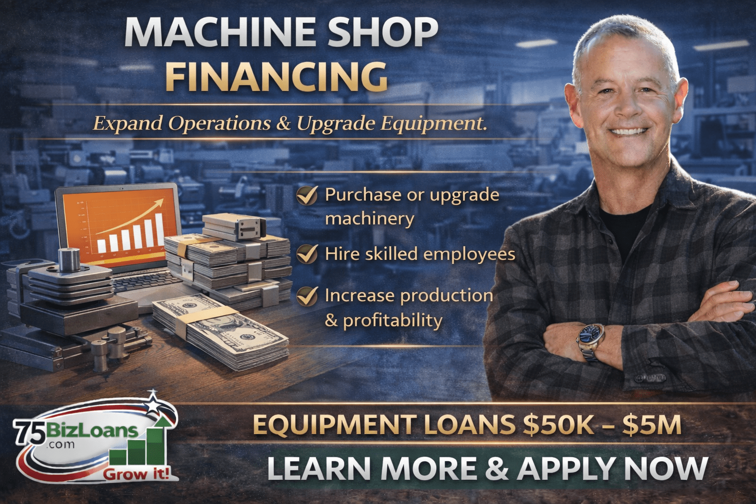 Machine Shop Financing for CNC equipment working capital tooling and manufacturing growth