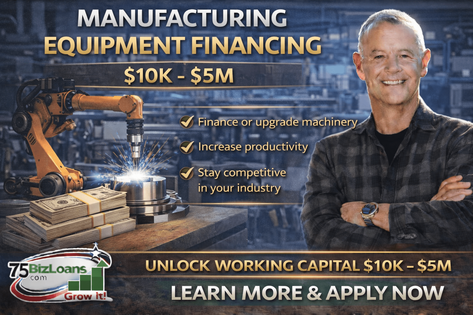 Manufacturing Equipment Financing for machinery automation CNC and industrial production growth