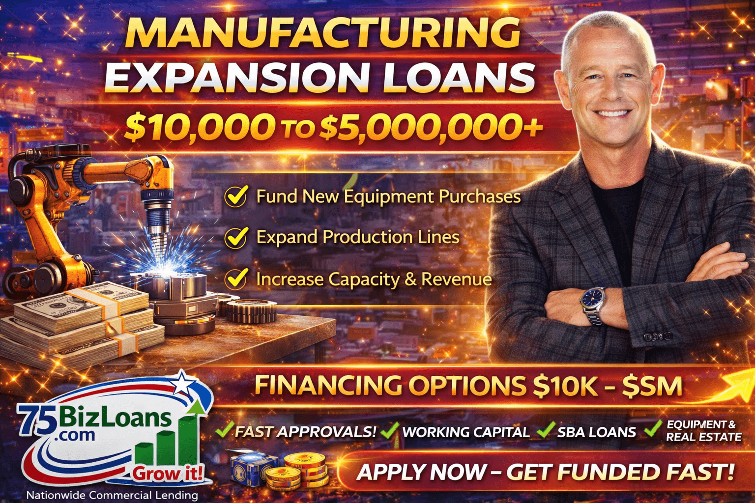 Manufacturing Expansion Loans for facility growth equipment automation and industrial expansion