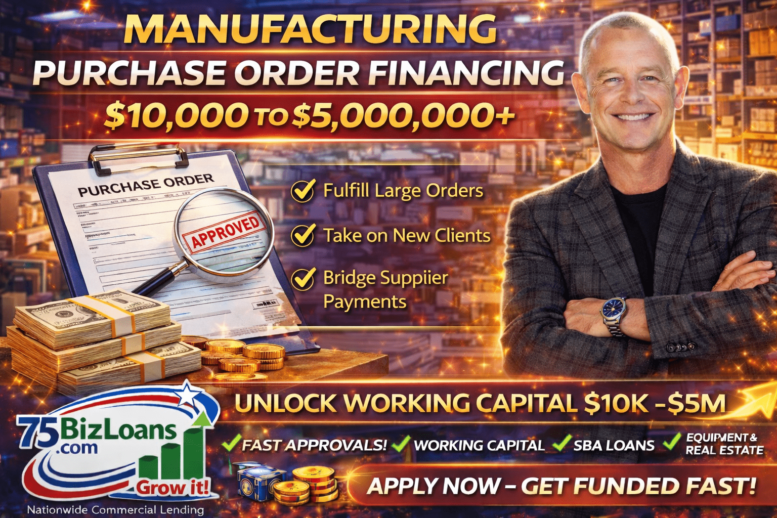 Manufacturing Purchase Order Financing helping manufacturers fund large production orders