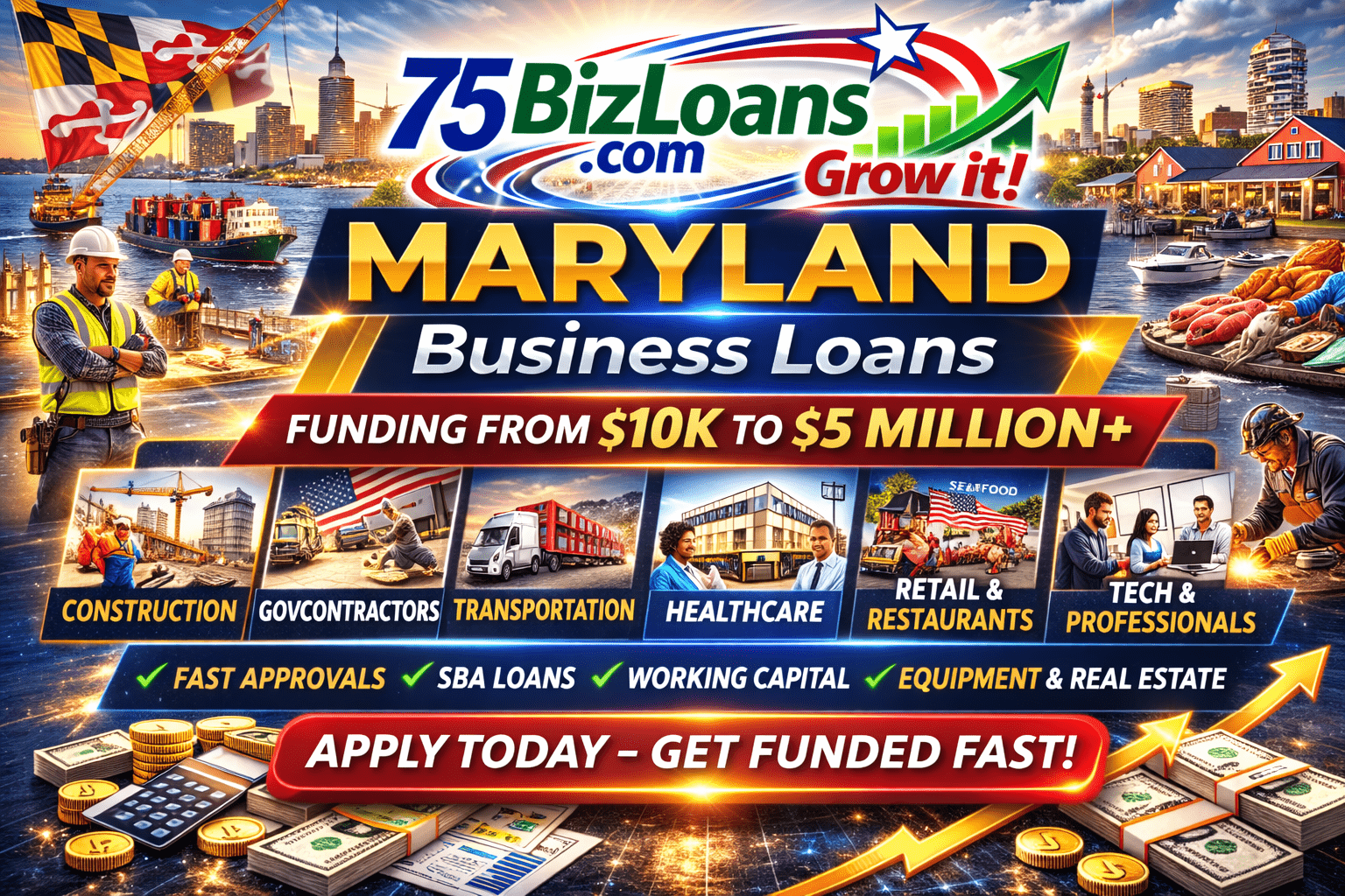 Maryland Business Loans commercial financing for Maryland businesses