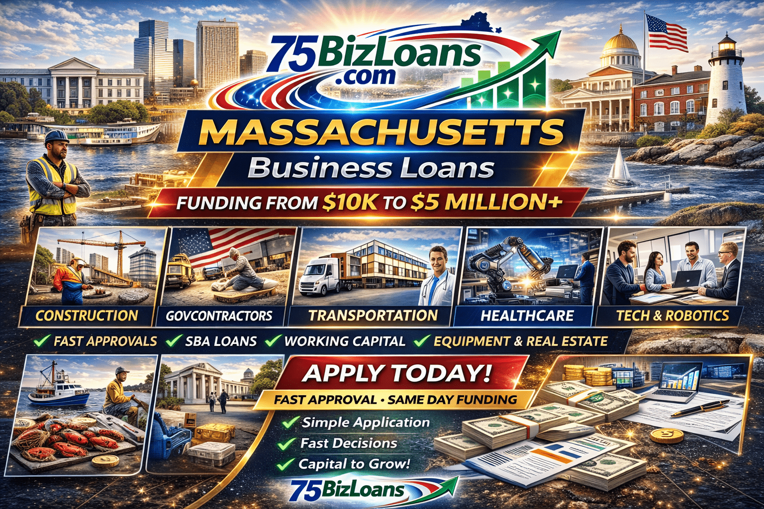 Massachusetts Business Loans commercial financing for Massachusetts businesses