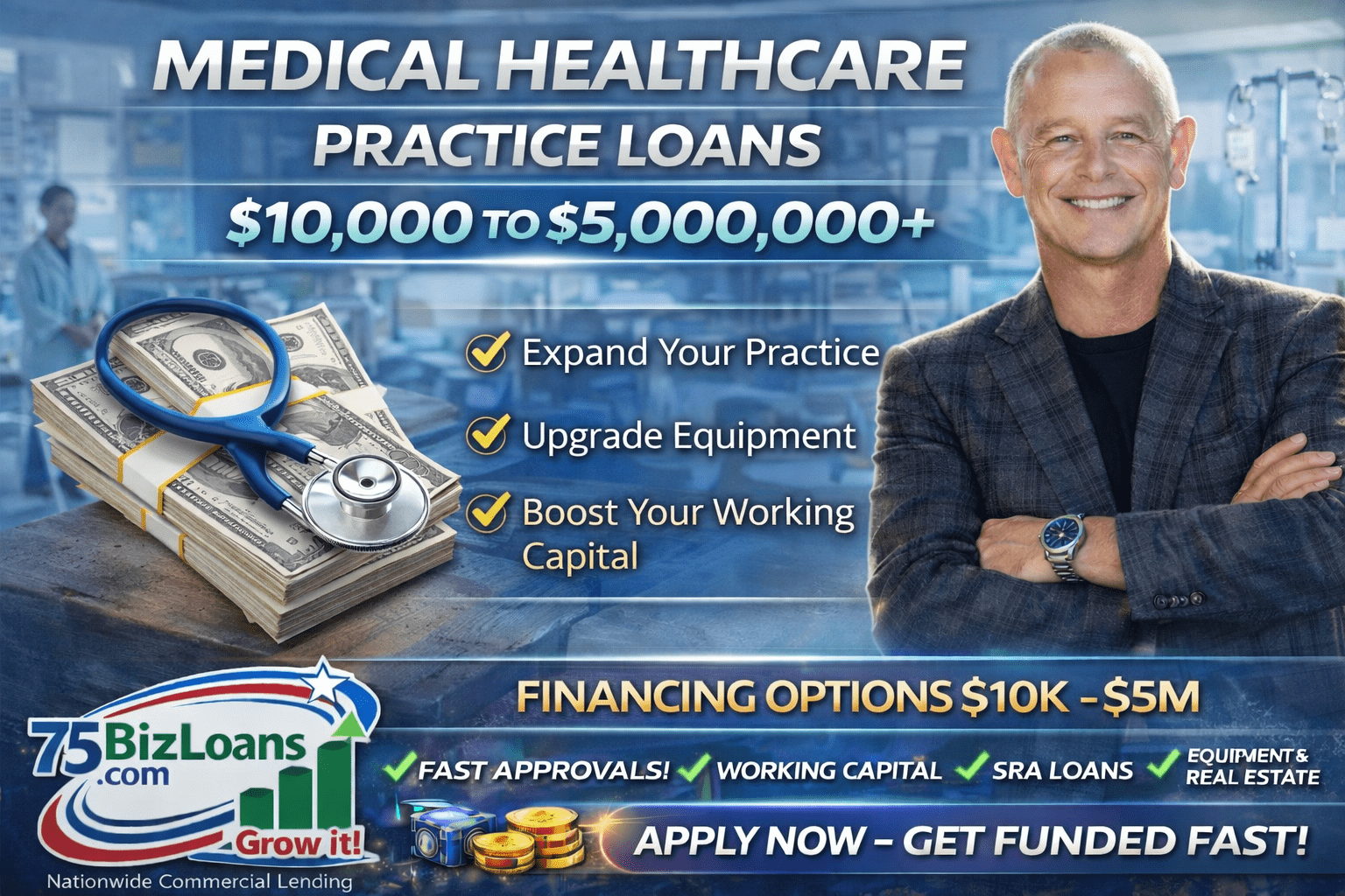Medical healthcare practice loans financing equipment and clinic expansion