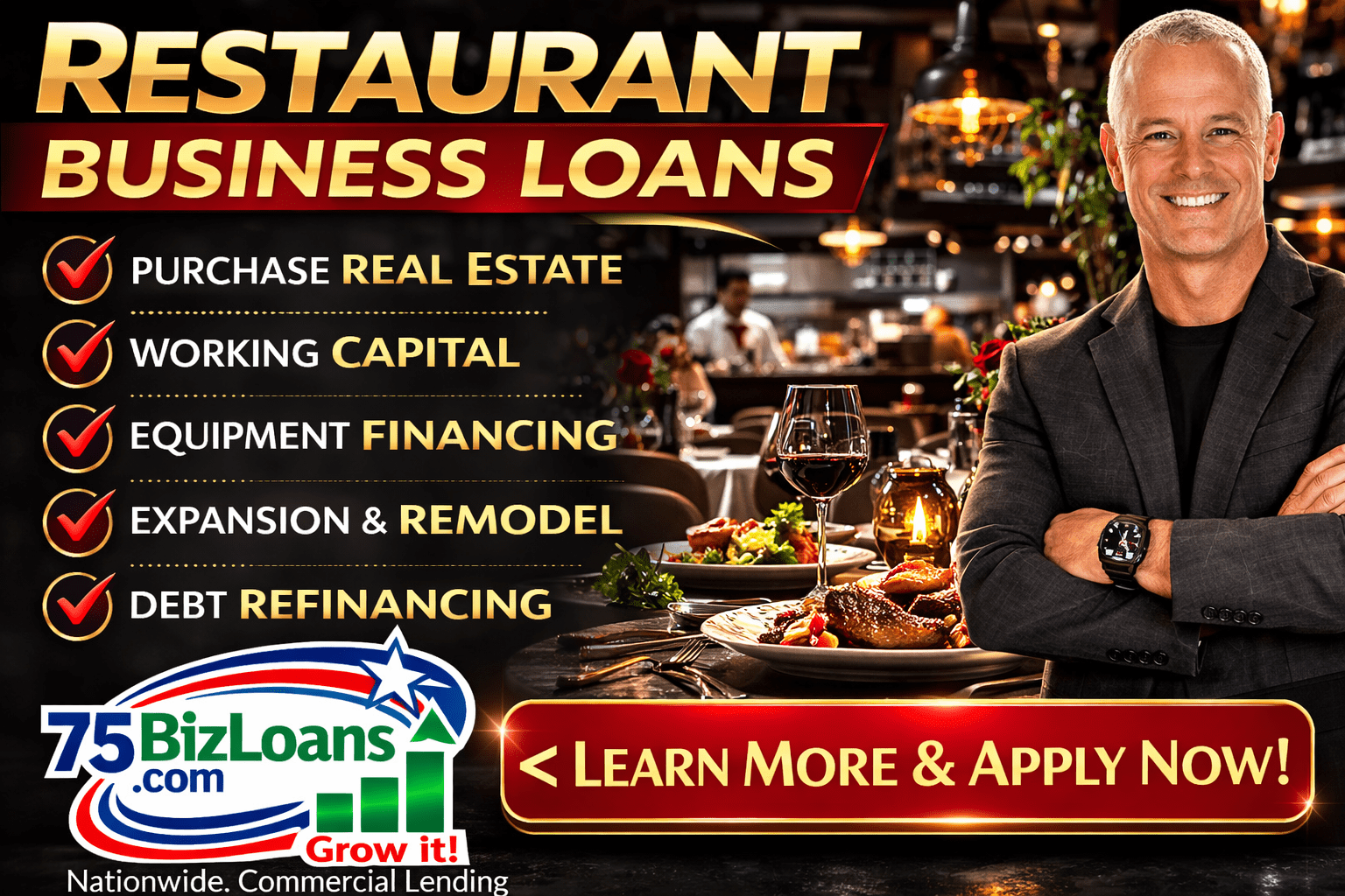 Restaurant Business Loans financing kitchen equipment restaurant expansion and working capital