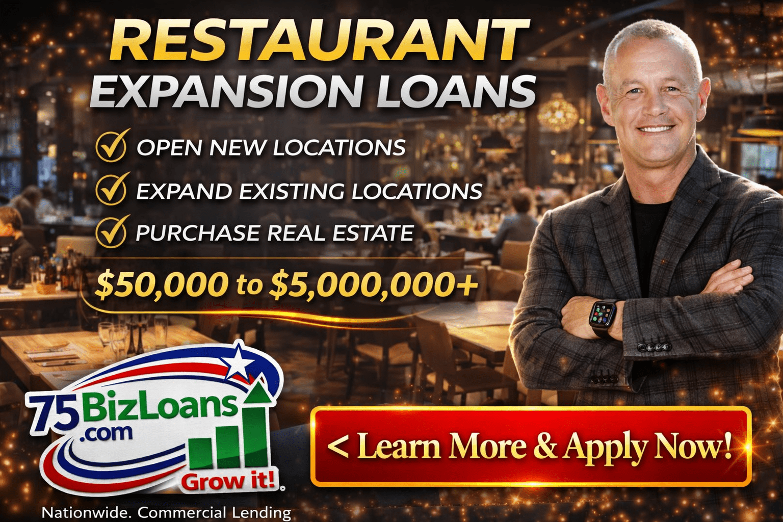 Restaurant Expansion Loans financing for restaurants opening new locations and expanding operations