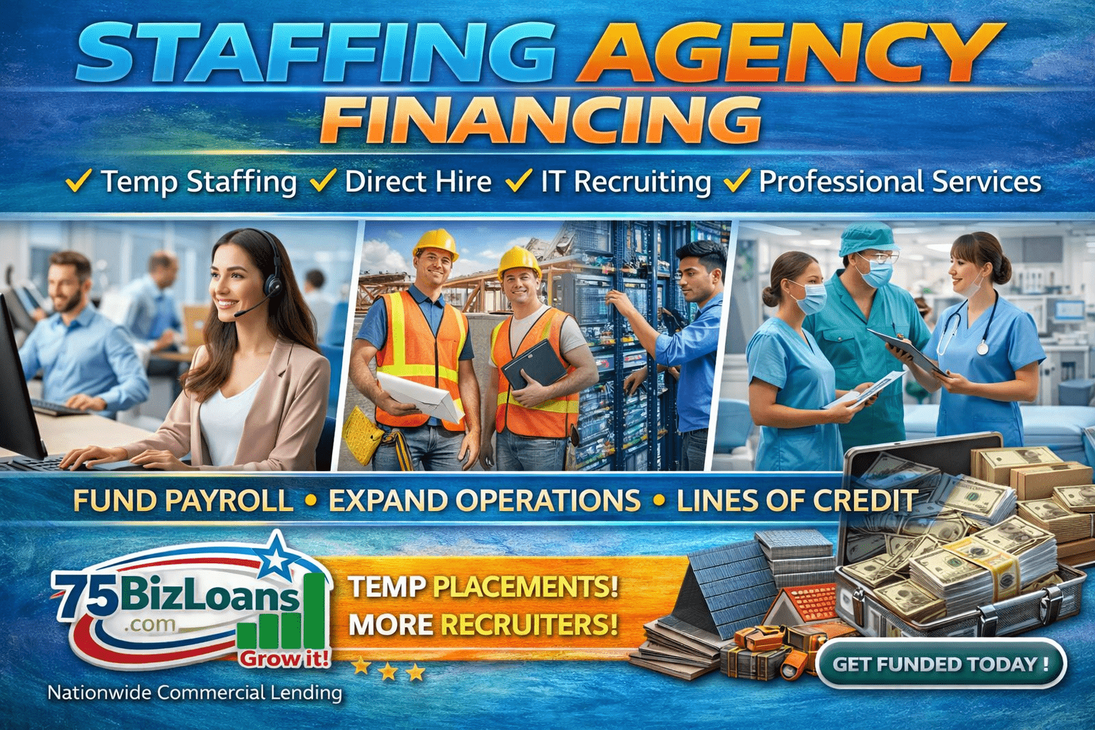 staffing agency financing payroll funding accounts receivable financing for staffing firms temporary staffing companies recruitment agencies