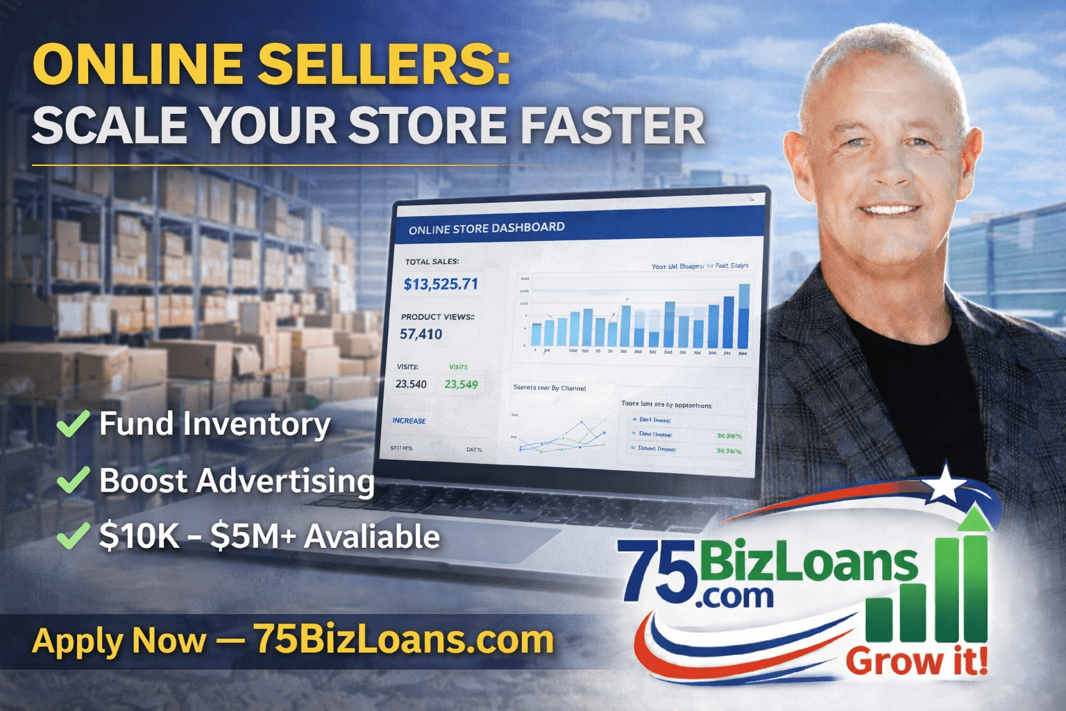 E-commerce business loans helping online sellers finance inventory marketing and business growth