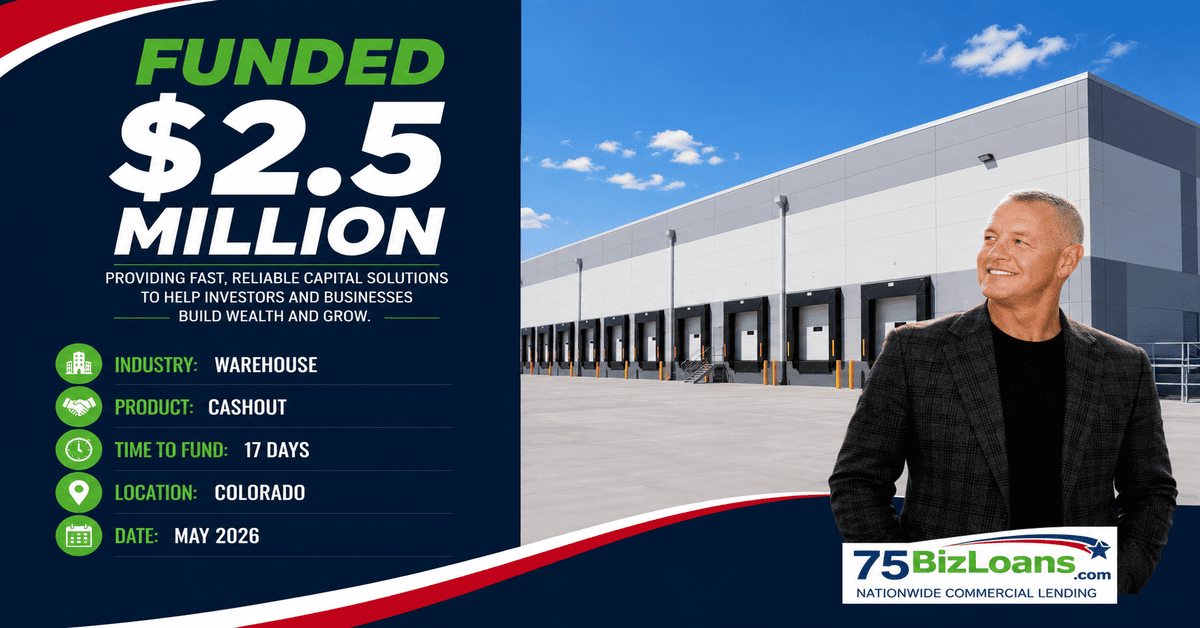 Colorado commercial real estate cashout loan funded for $2.5 million on a warehouse