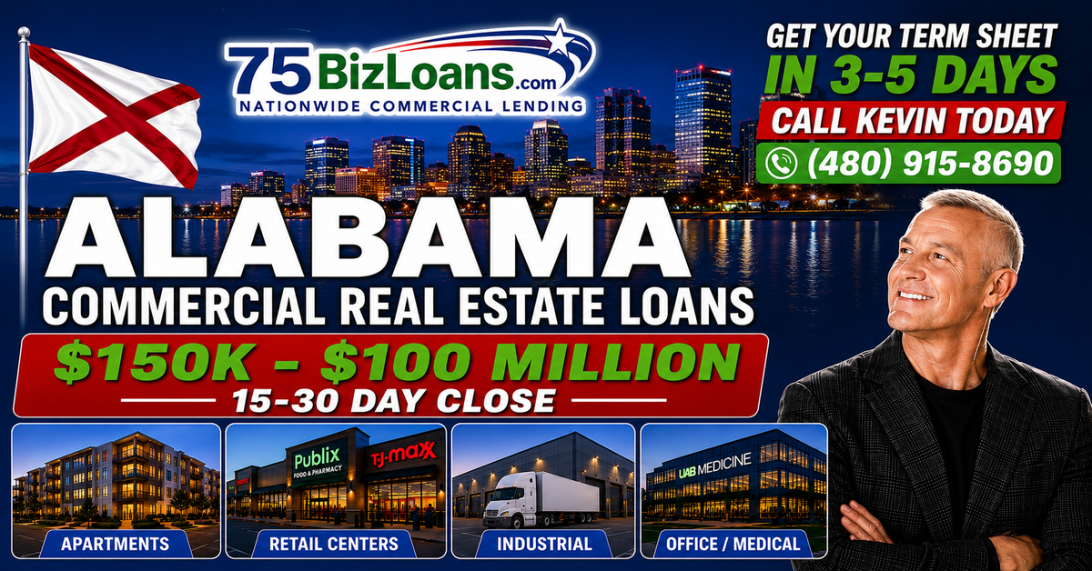 Alabama Commercial Real Estate Loans 1 Alabama commercial real estate loans banner showing the Birmingham skyline