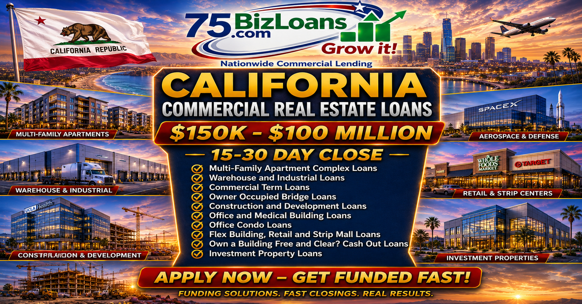 California commercial real estate loans banner