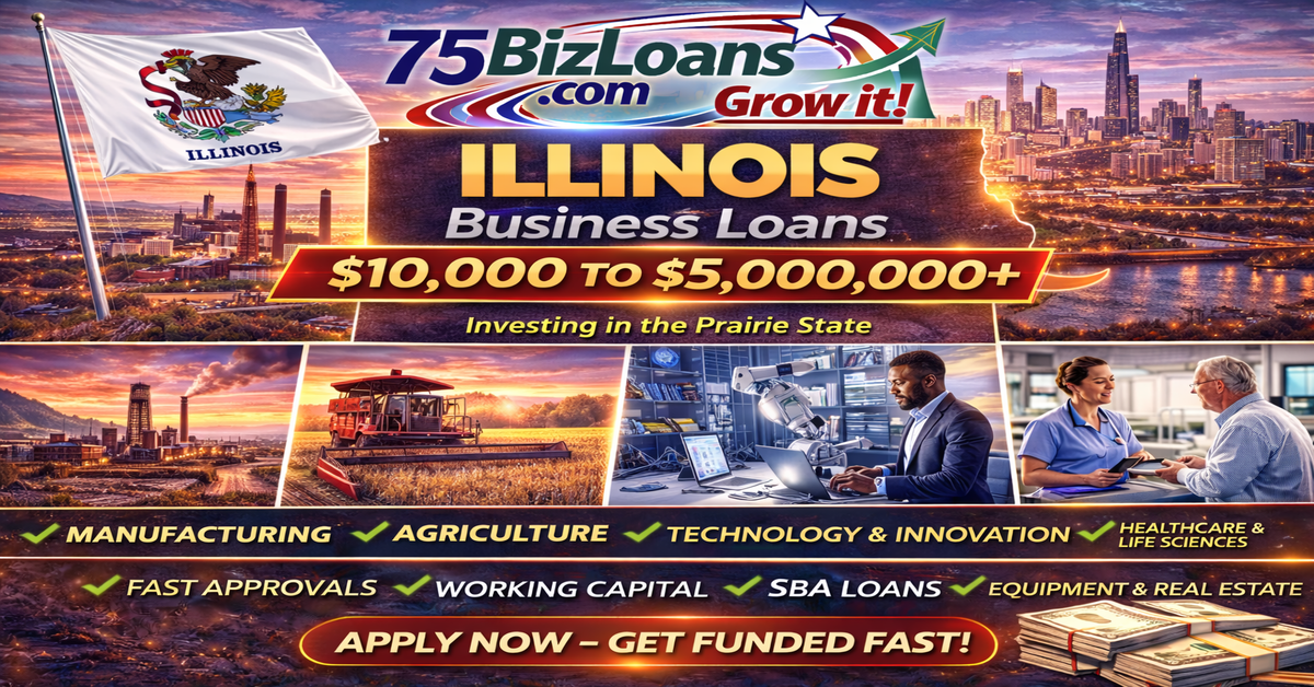 Illinois business loans for finance, manufacturing, logistics and agriculture firms in Chicago, Joliet and Rockford