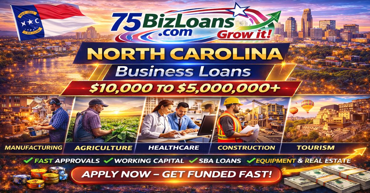 North Carolina business loans for banking, biotech and manufacturing companies in Charlotte, Raleigh and Greensboro