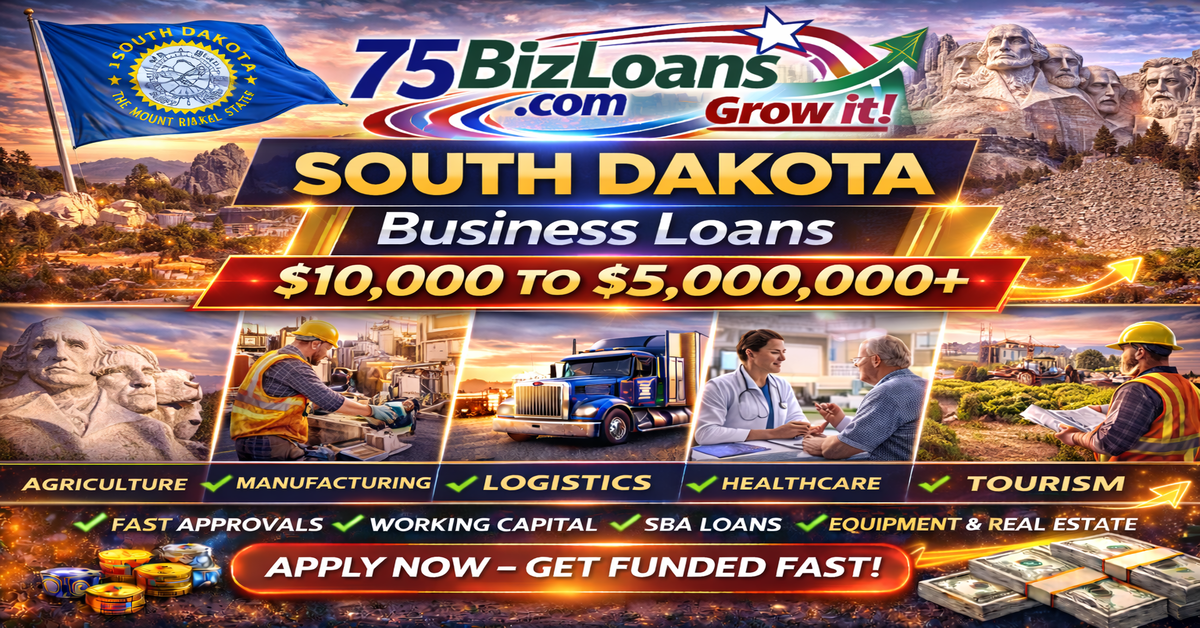 South Dakota business loans for agriculture, tourism and finance companies in Sioux Falls, Rapid City and Aberdeen