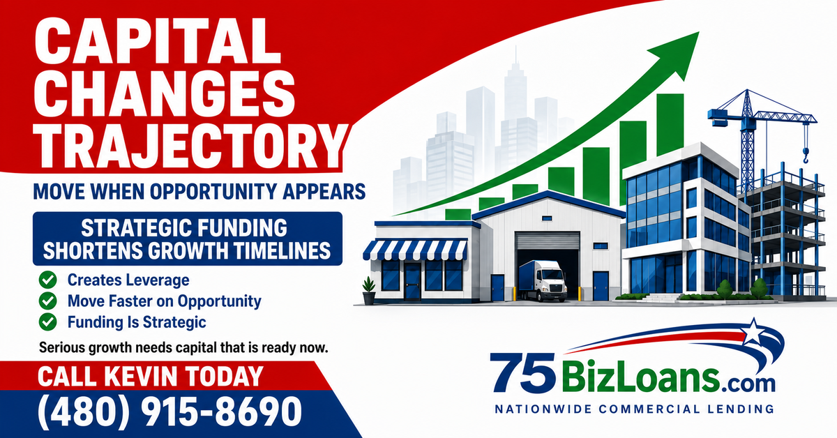 Business growth capital funding options including working capital, equipment financing, and commercial real estate